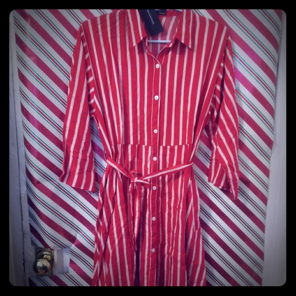 Red Striped Dress